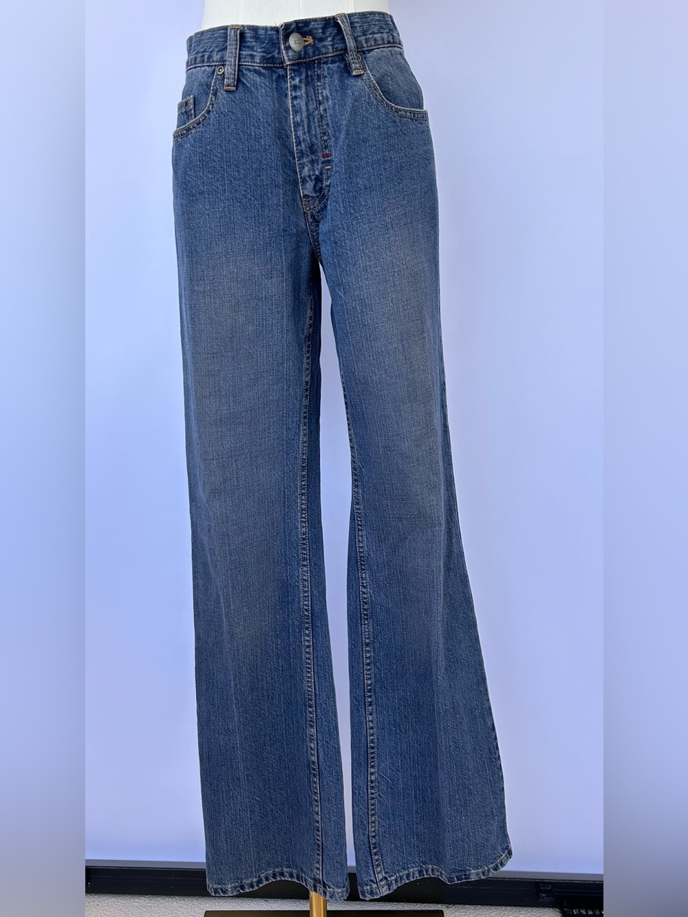 Kenneth Cole New York Women’s Mid-Rise Jeans Wide Leg Medium Wash Size 30/32